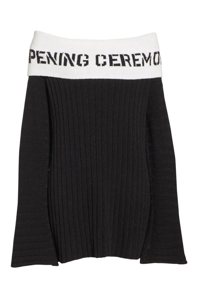 Logo Off the Shoulder Dress (Limited Edition), Alternate, color, BLACK