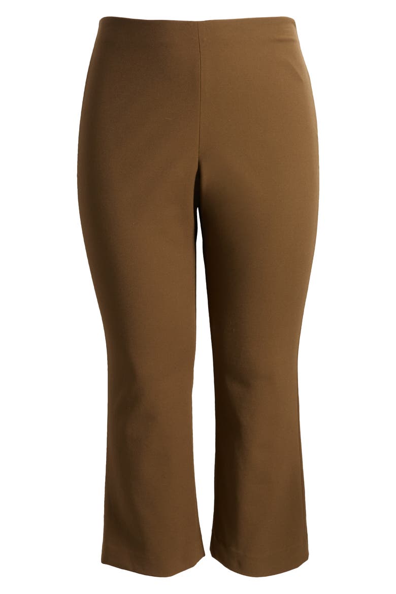 Crop Flare Trousers, Alternate, color, OLIVE NIGHT