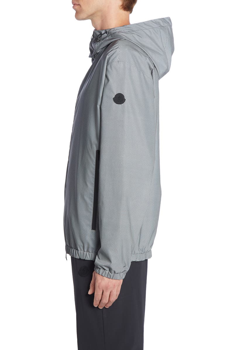 Moncler Sautron Hooded Reflective Mesh Jacket, Alternate, color, 