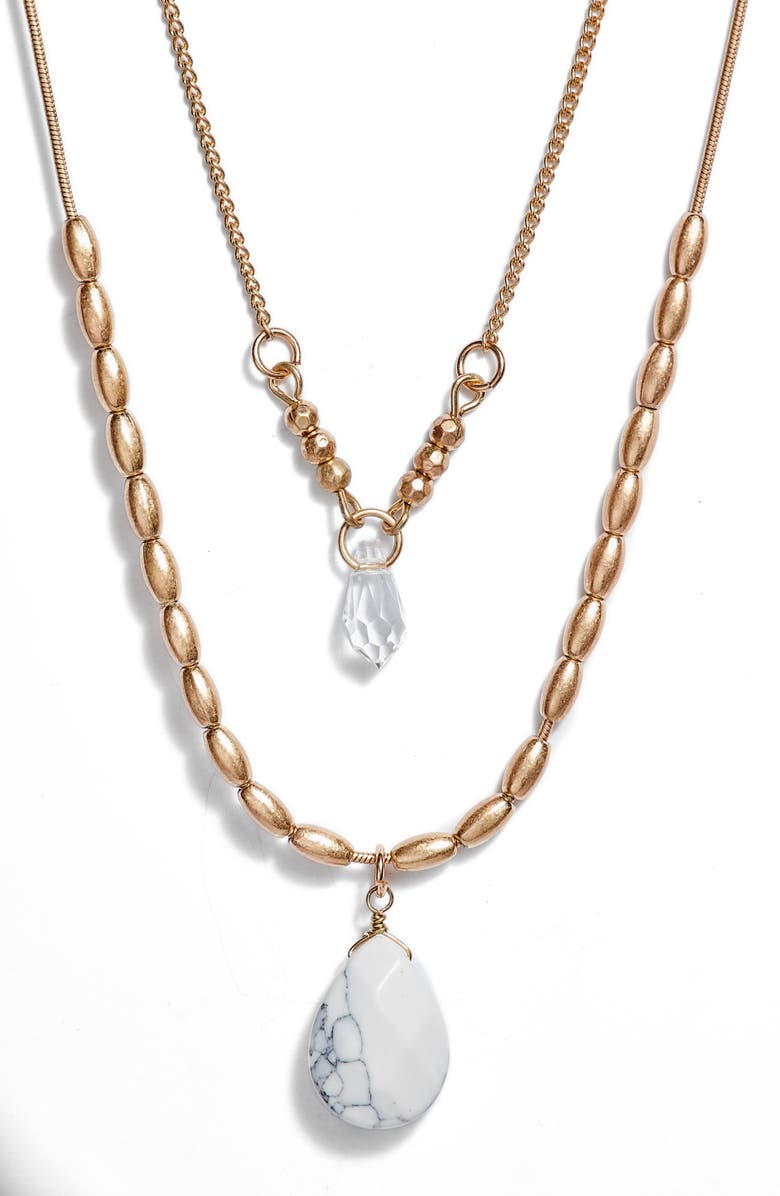 AREA STARS Layered Pendant Necklace, Main, color,