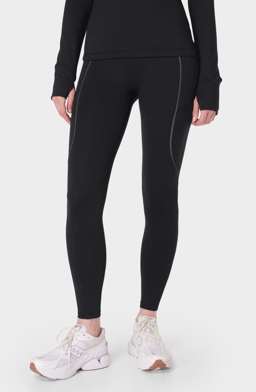 Shop Sweaty Betty Therma Boost Pocketed 7/8 Running Leggings In Black