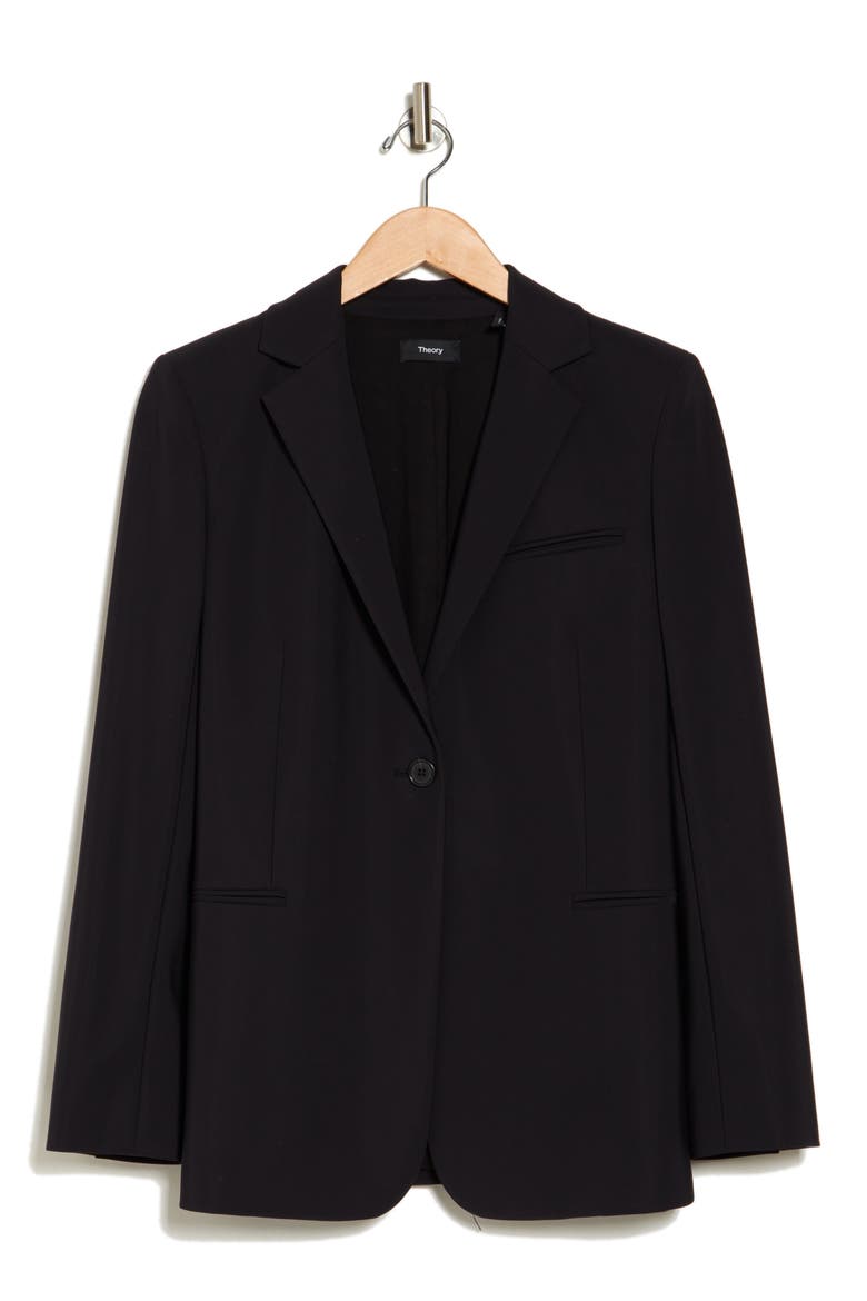 Slim Fit Blazer, Alternate, color, BLK