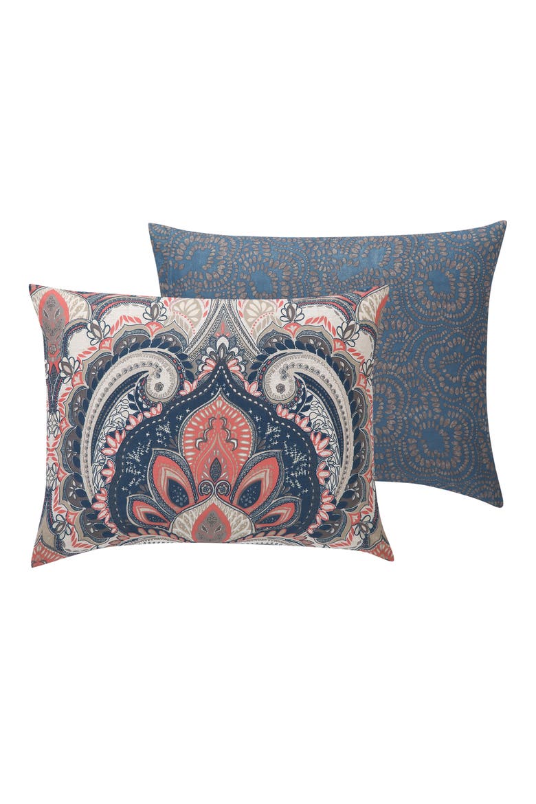 Damask Reversible Comforter Set - Full/Queen, Alternate, color, CORAL