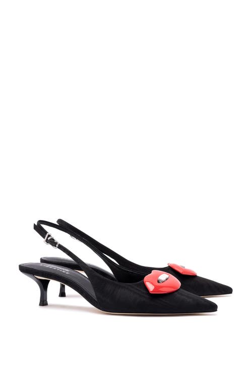 Larroude Larroudé X Libertine Lips Pump Lo In Black