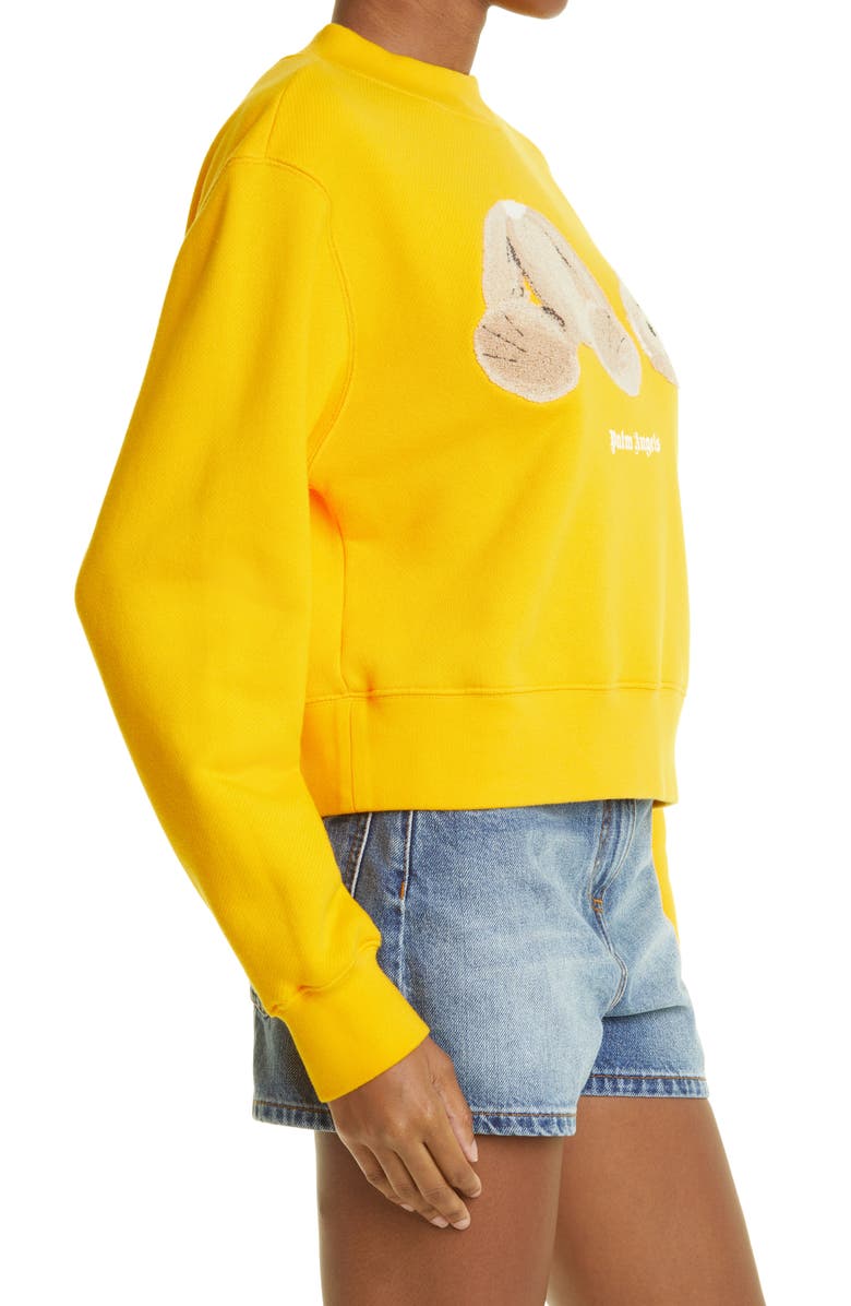 Palm Angels Women's Fitted Headless Bear Graphic Sweatshirt, Alternate, color,