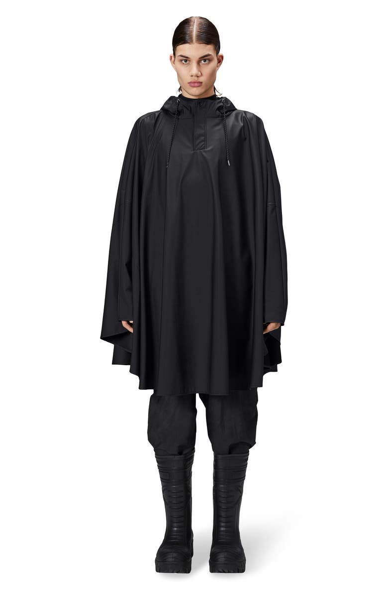 Rains Gender Inclusive Cape W3 Waterproof Hooded Poncho, Alternate, color, 