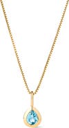 Ana Luisa Solid Yellow Gold - Teardrop Charm Necklace