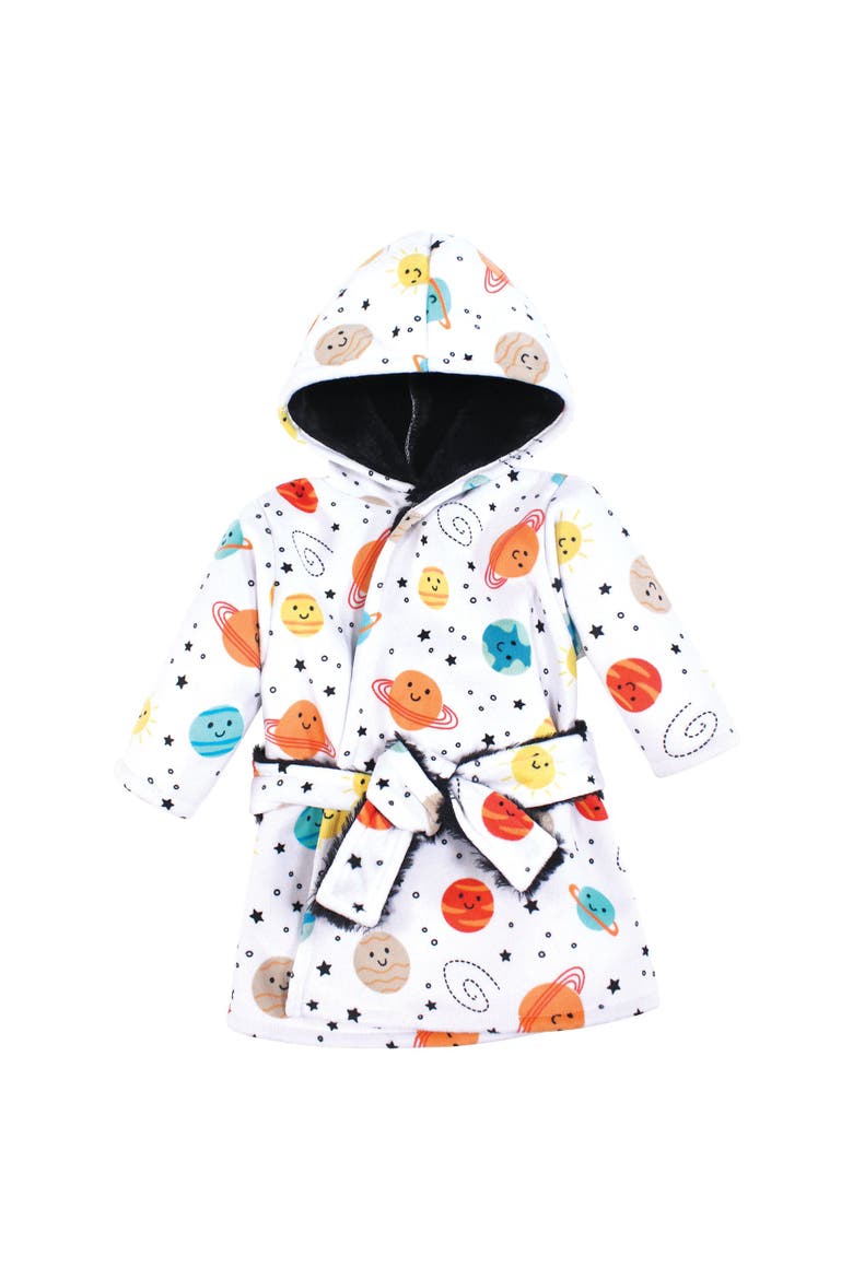 Mink with Faux Fur Lining Pool and Beach Robe Cover-ups, Main, color, Happy Planets