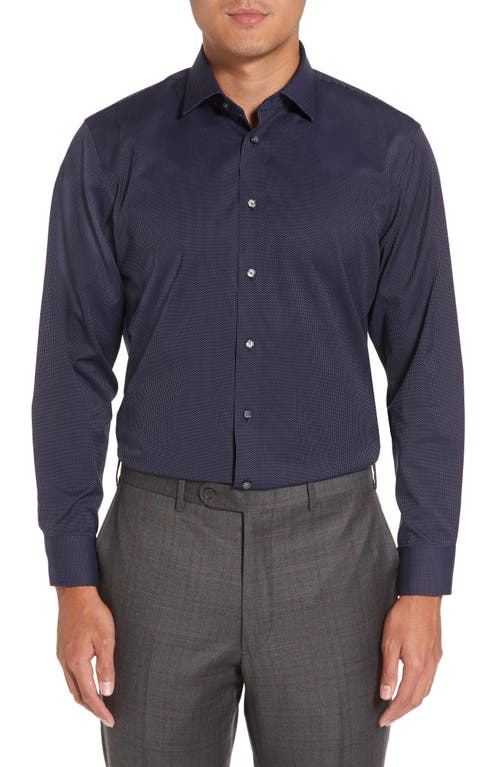Calibrate Trim Fit Non-Iron Microdot Dress Shirt in Navy Peacoat  product