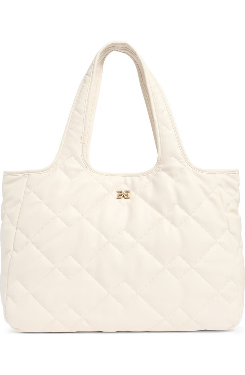 Sam Edelman Khiara Quited Tote Bag, Main, color, Ivory