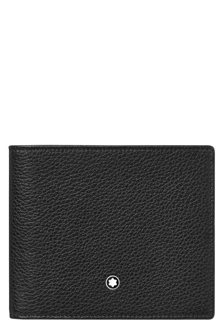 Meisterstück Soft Grain Leather Wallet, Main, color, BLACK
