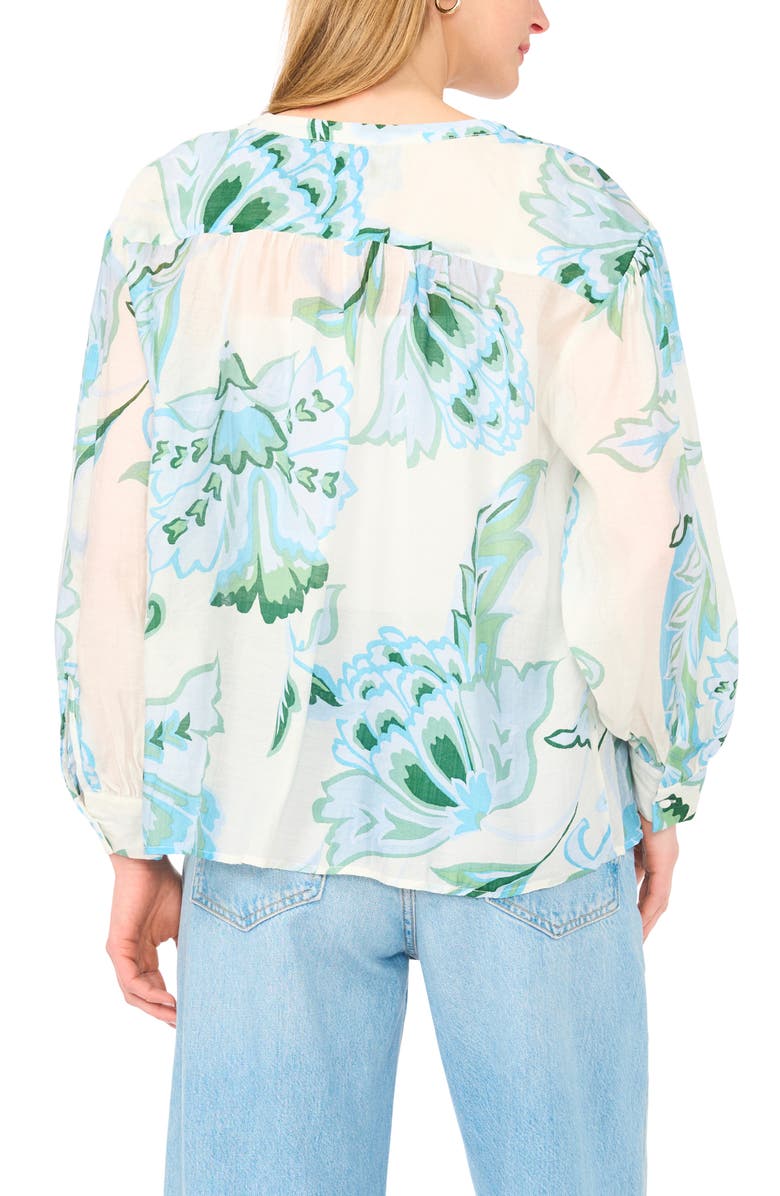 Vince Camuto Oversize Tie Front Top, Alternate, color, Serenity