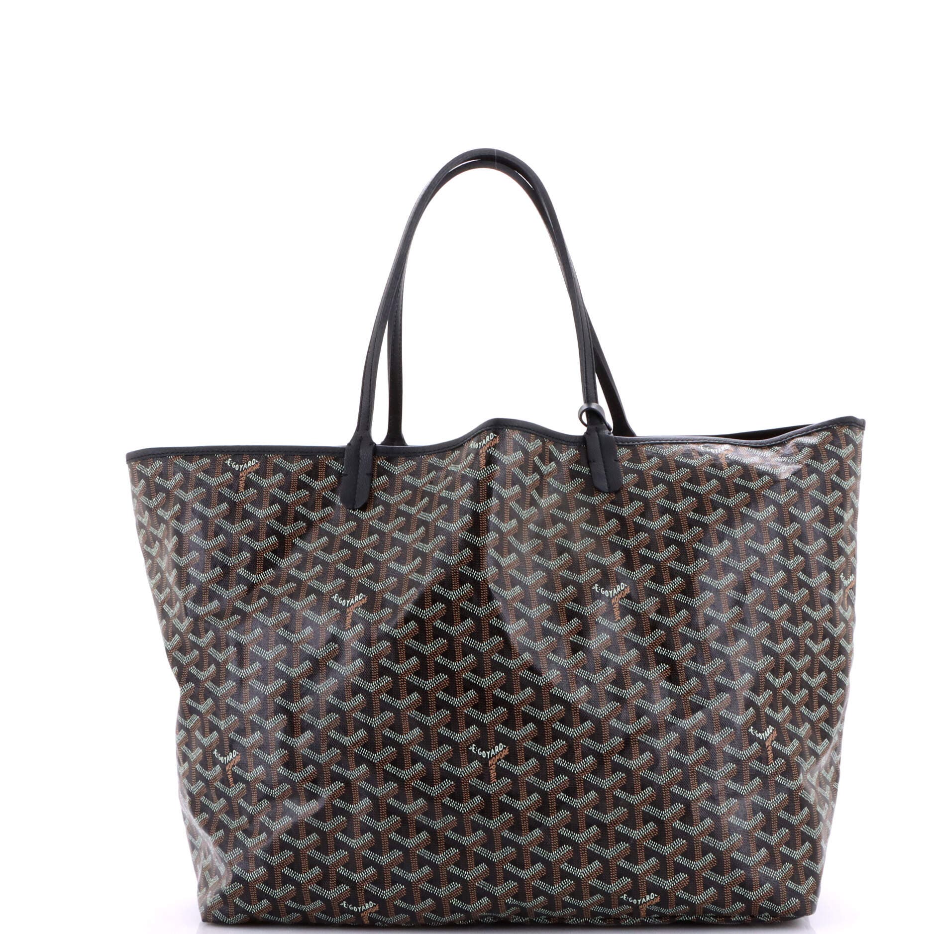 Pre-Owned Goyard Saint Louis Tote Coated Canvas GM, Alternate, color, Black