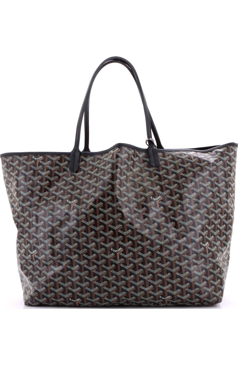 Pre-Owned Goyard Saint Louis Tote Coated Canvas GM, Alternate, color, Black