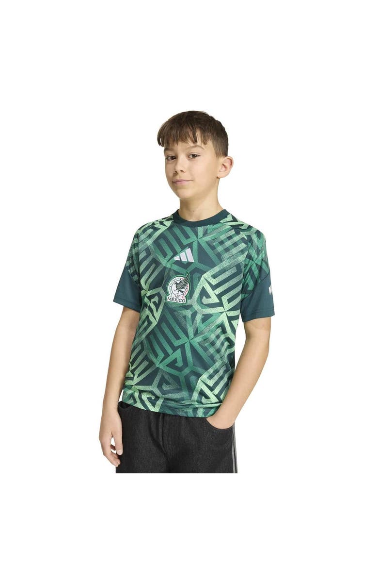 Youth adidas Green Mexico National Team 2026 Pre-Match Top, Main, color, Green
