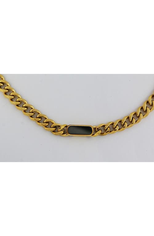 Rebl Gender Inclusive Stone Curb Chain Necklace
