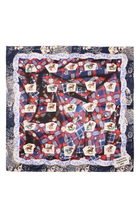 Volta Ceramics Print Square Organic Silk Scarf