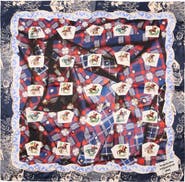 Acne Studios Volta Ceramics Print Square Organic Silk Scarf