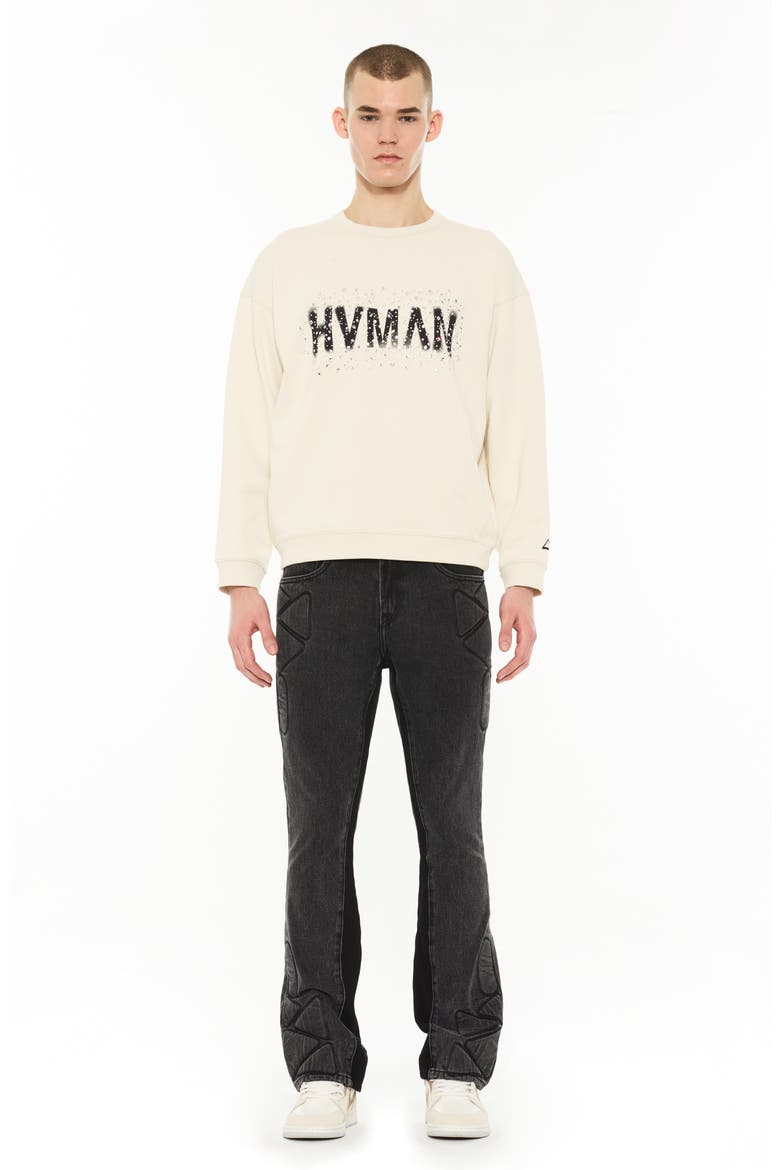 Graphic Logo Crewneck Sweatshirt, Alternate, color, WINTER WHITE