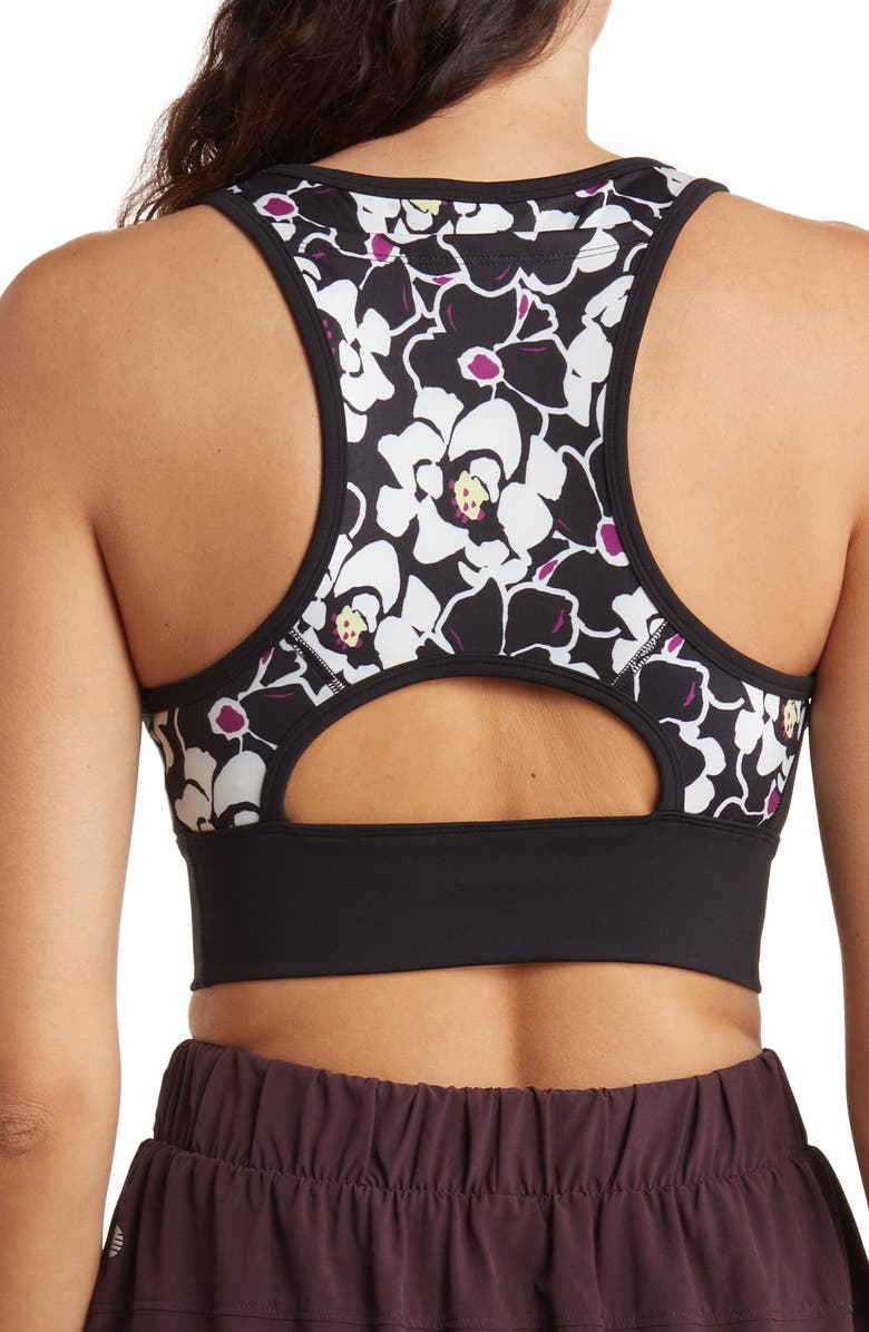 Nanette Lepore Contour Flower Project Sports Bra, Alternate, color, 