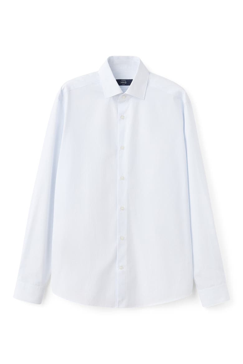 Slim Fit Stripe Cotton Button-Up Shirt, Alternate, color, WHITE