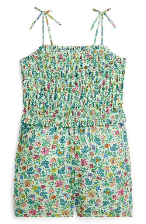 Kids' Floral Smocked Romper (Big Kid)