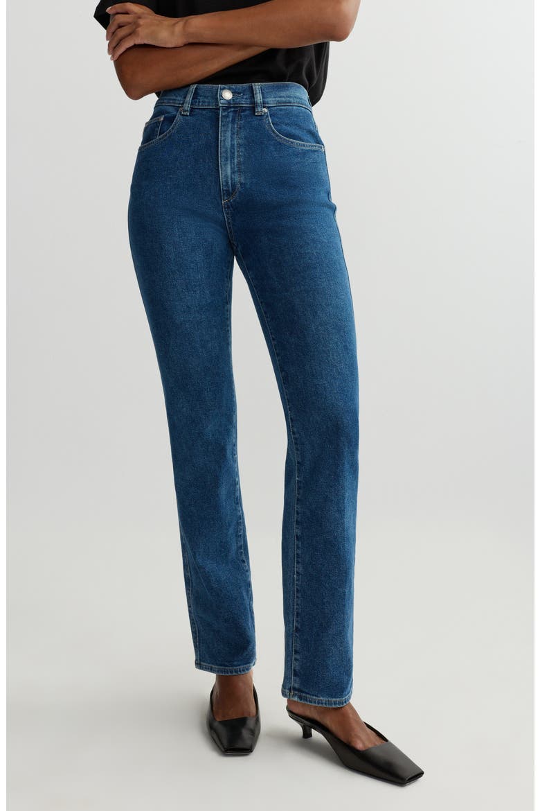 Patti High Waist Straight Leg Jeans, Alternate, color, NORTH BEACH