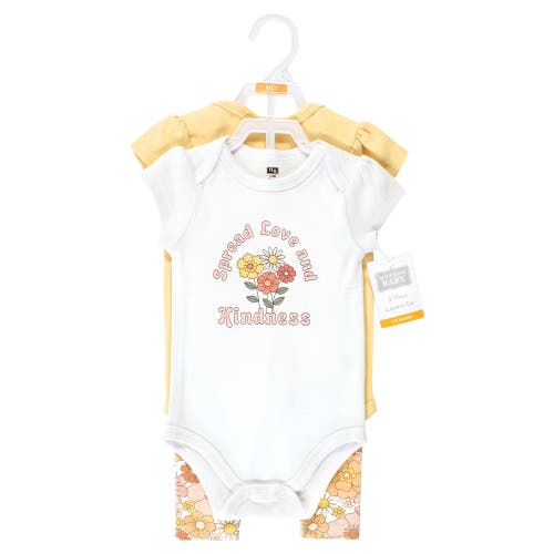 Hudson Baby 2 Bodysuits And Pant In Yellow