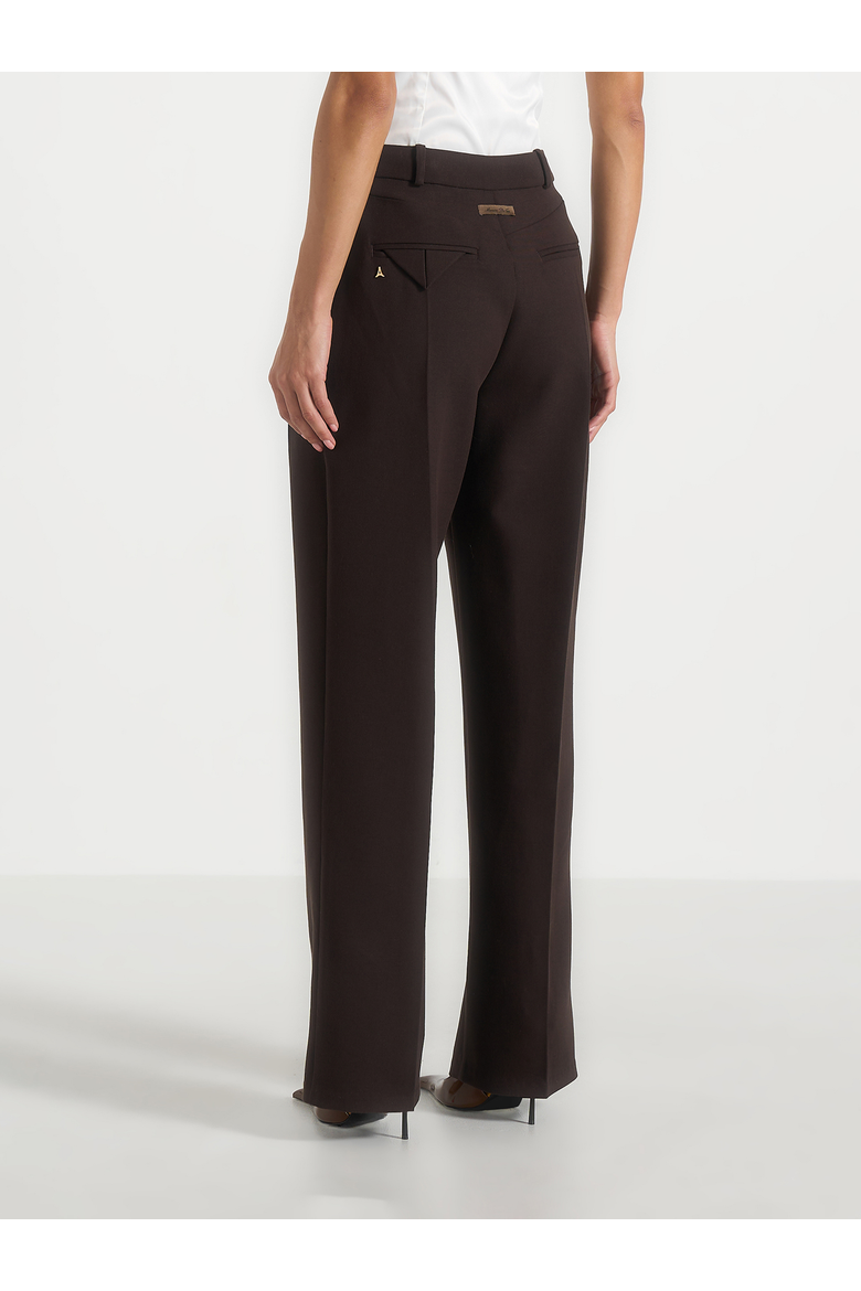 Julie Tailored Twin Pleat Pants, Alternate, color, Dark Brown