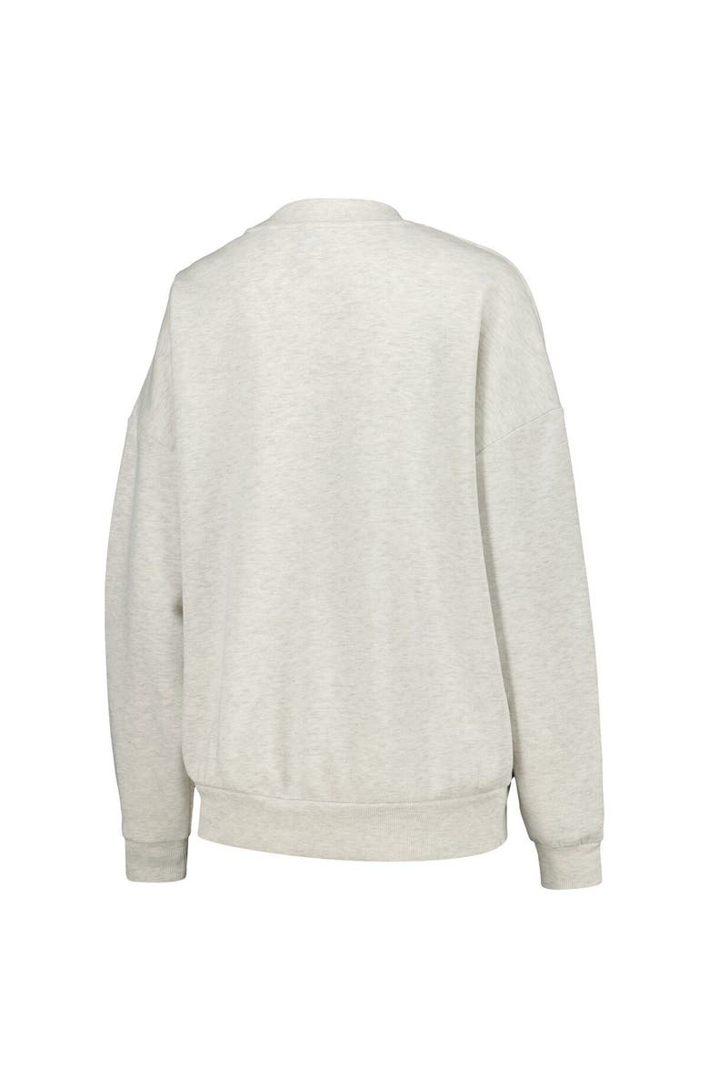 GAMEDAY COUTURE Women's Gameday Couture Ash West Virginia Mountaineers Team Effort Pullover Sweatshirt & Shorts Sleep Set, Alternate, color,