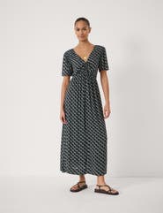 Hush Nelle Gathered Crinkle Maxi Dress