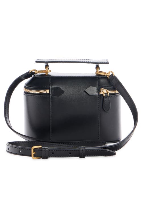 Balmain B-buzz Leather Vanity Crossbody Bag In 0pa Black