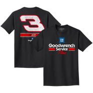 NASCAR Men's Richard Childress Racing Team Collection Black Richard Childress Racing #3 GM Goodwrench Service Plus T-Shirt