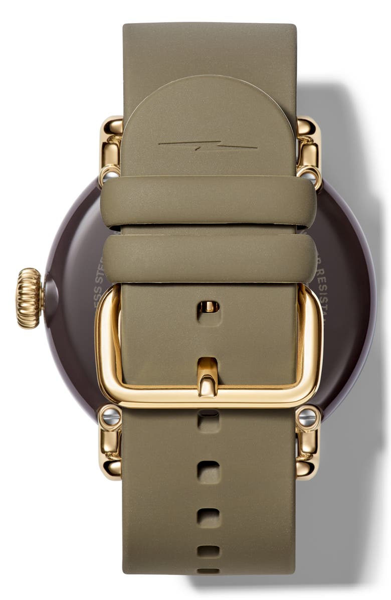 Shinola Detrola The Burnout Silicone Strap Watch, 43mm, Alternate, color, 