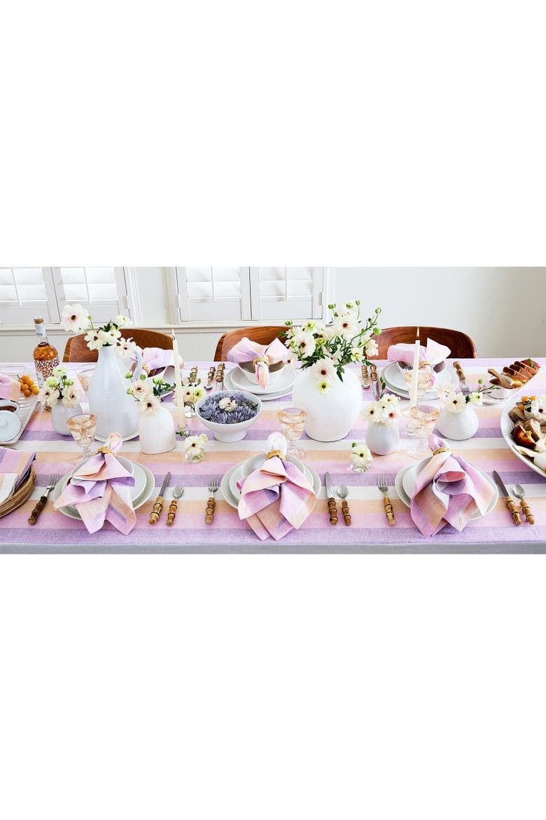 Linen Dinner Napkins Set of 4, 20 x 20" - Gelato Stripe, Alternate, color, Gelato