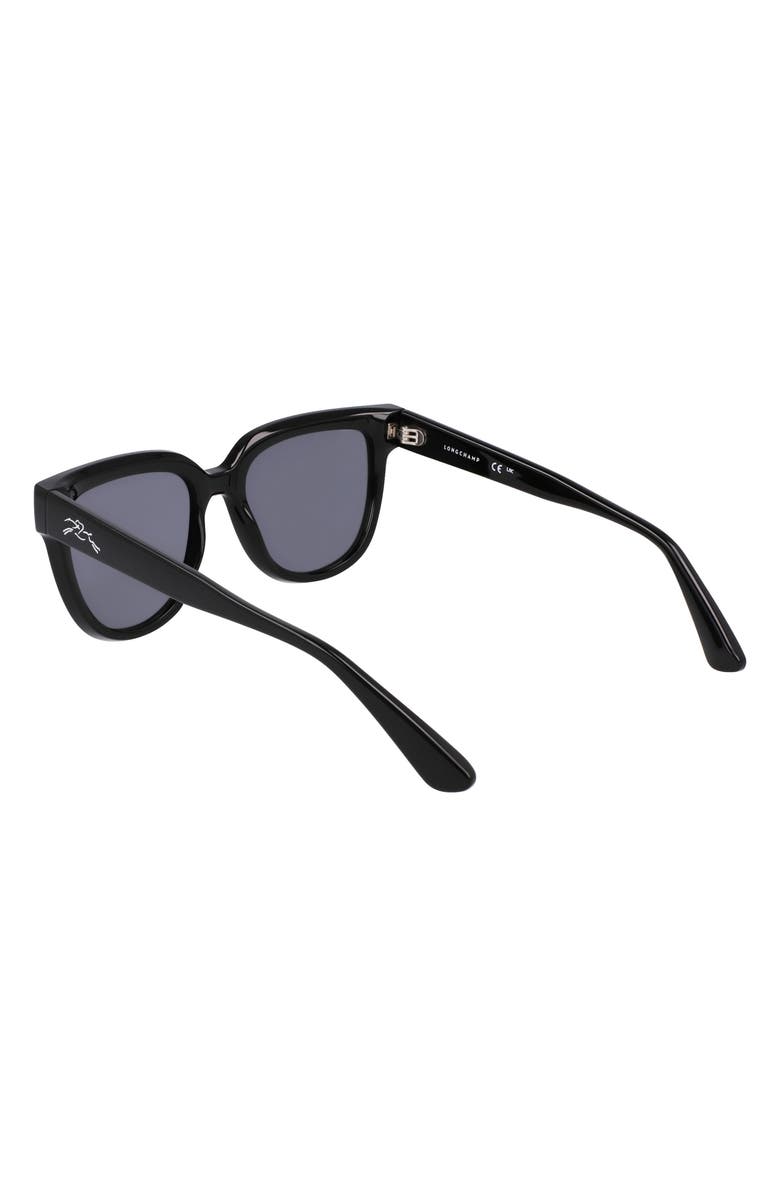 Longchamp Le Pliage 52mm Round Sunglasses, Alternate, color, Black