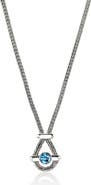John Hardy Icon Swiss Blue Topaz Pendant Necklace
