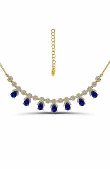 Christian Siriano Pear Cut Cubic Zirconia Collar Necklace