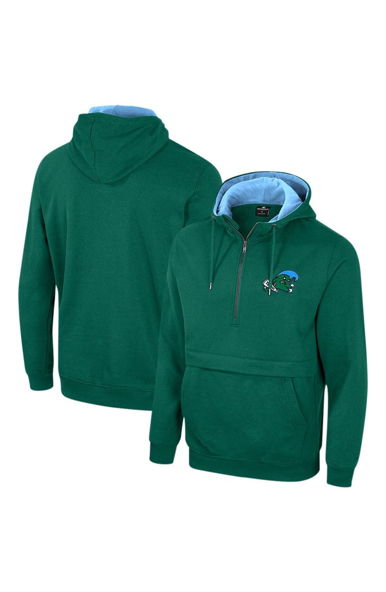 COLOSSEUM Men's Colosseum Green Tulane Green Wave Team Half-Zip Pullover Hoodie, Main, color, Green