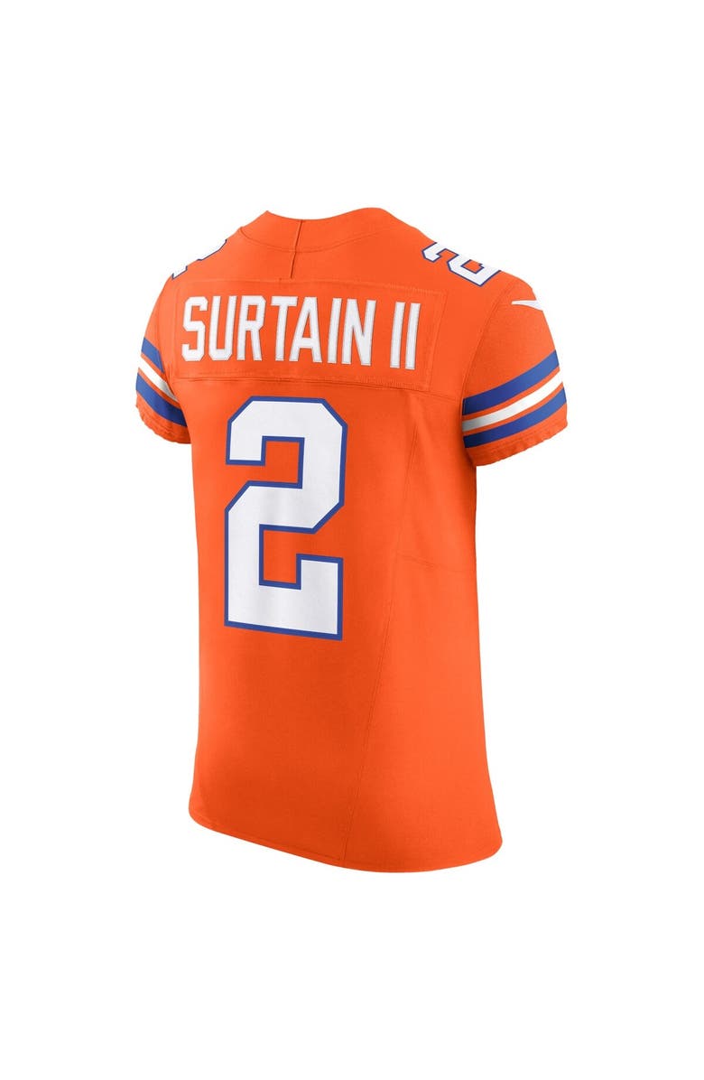 Nike Men's Nike Patrick Surtain II Orange Denver Broncos Alternate Mile High Collection 1977 Throwback Vapor F.U.S.E. Elite Jersey, Alternate, color, Orange