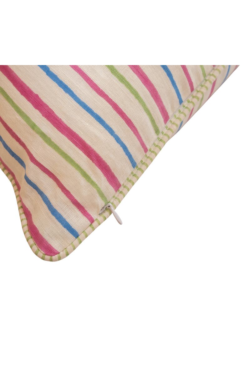 The Peacock Palette Milaap Linen Pillow Cover, Alternate, color, Beige - 20" X 20"
