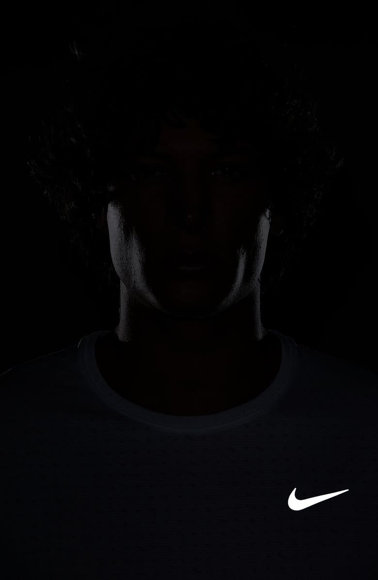 Nike Dri-FIT Miler Breathe Short Sleeve Running T-Shirt, Alternate, color, Summit White/ Reflective Silv