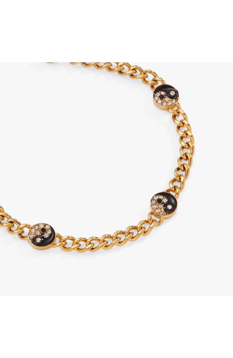 Alex and Ani Yin Yang Curb Chain Bracelet, Alternate, color, Gold
