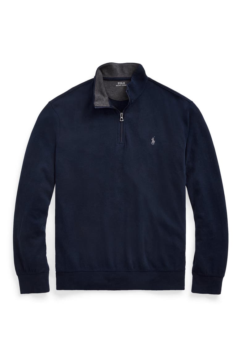 Luxury Jersey Quarter-Zip Pullover, Alternate, color, AVIATOR NAVY