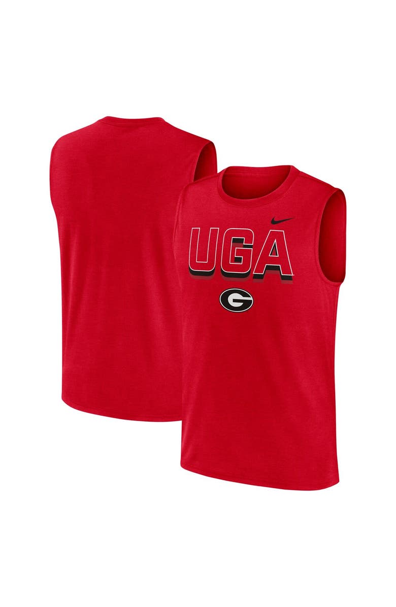 Nike Men's Nike Red Georgia Bulldogs Primetime Tricode Legend Performance Tank Top, Main, color, Red