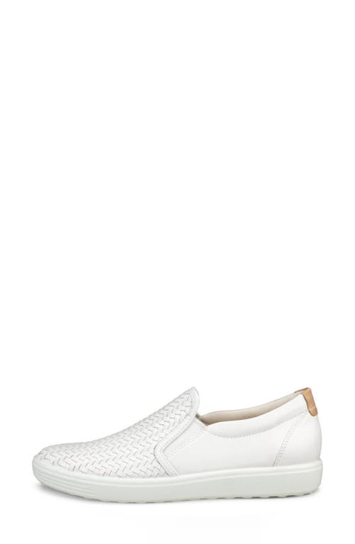 Ecco Soft 7 Slip-on Sneaker In White