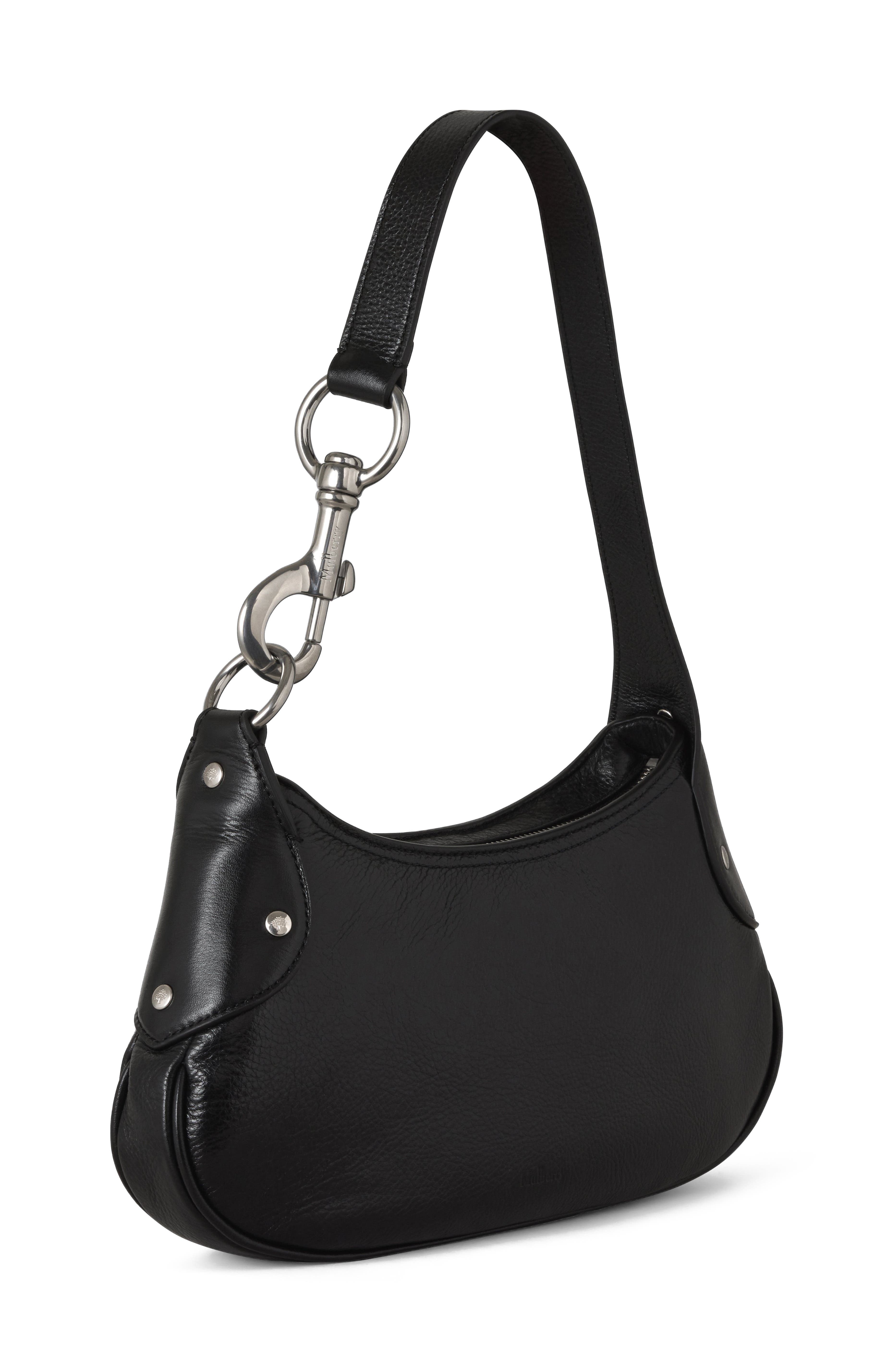 Mulberry Small Hackney Shoulder Bag, Alternate, color, Black