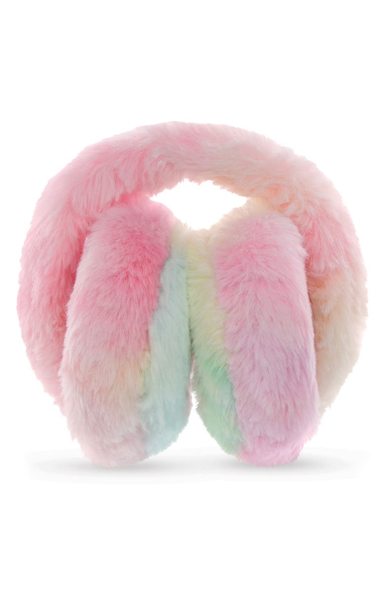 Iscream Tie Dye Faux Fur Wireless Headphones, Main, color, 
