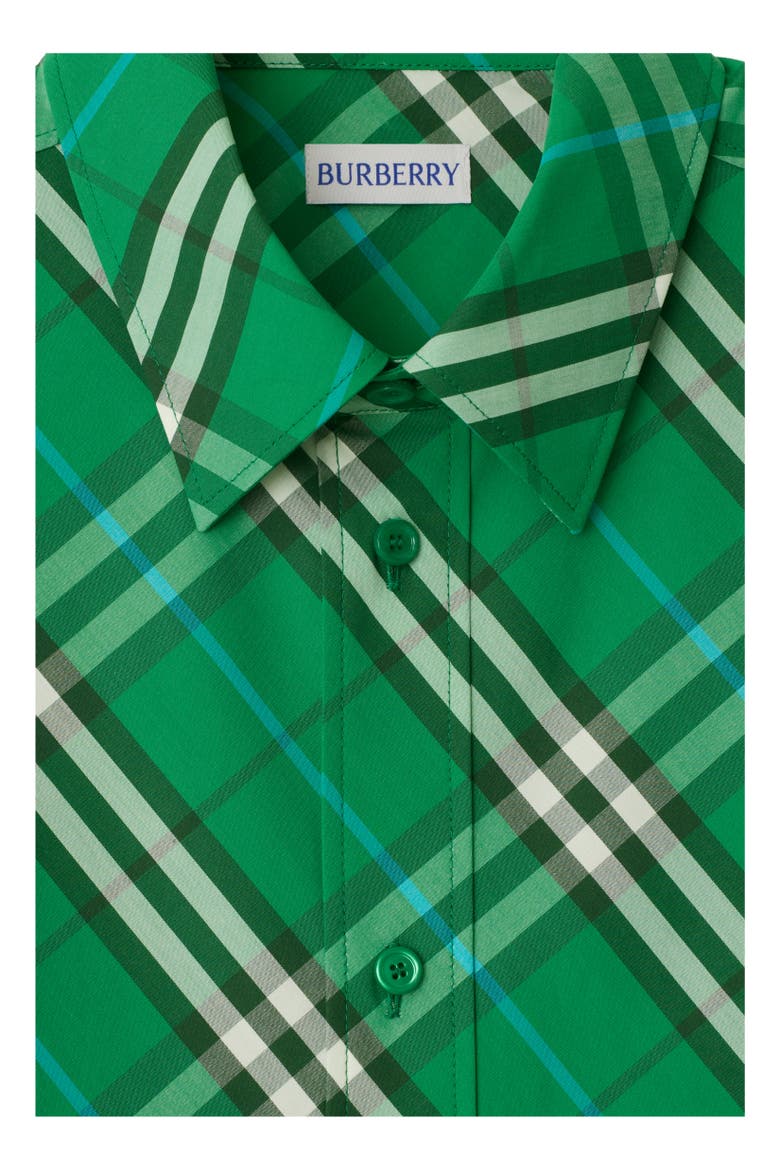 Regular Fit Check Cotton Shirt, Alternate, color, Leaf green