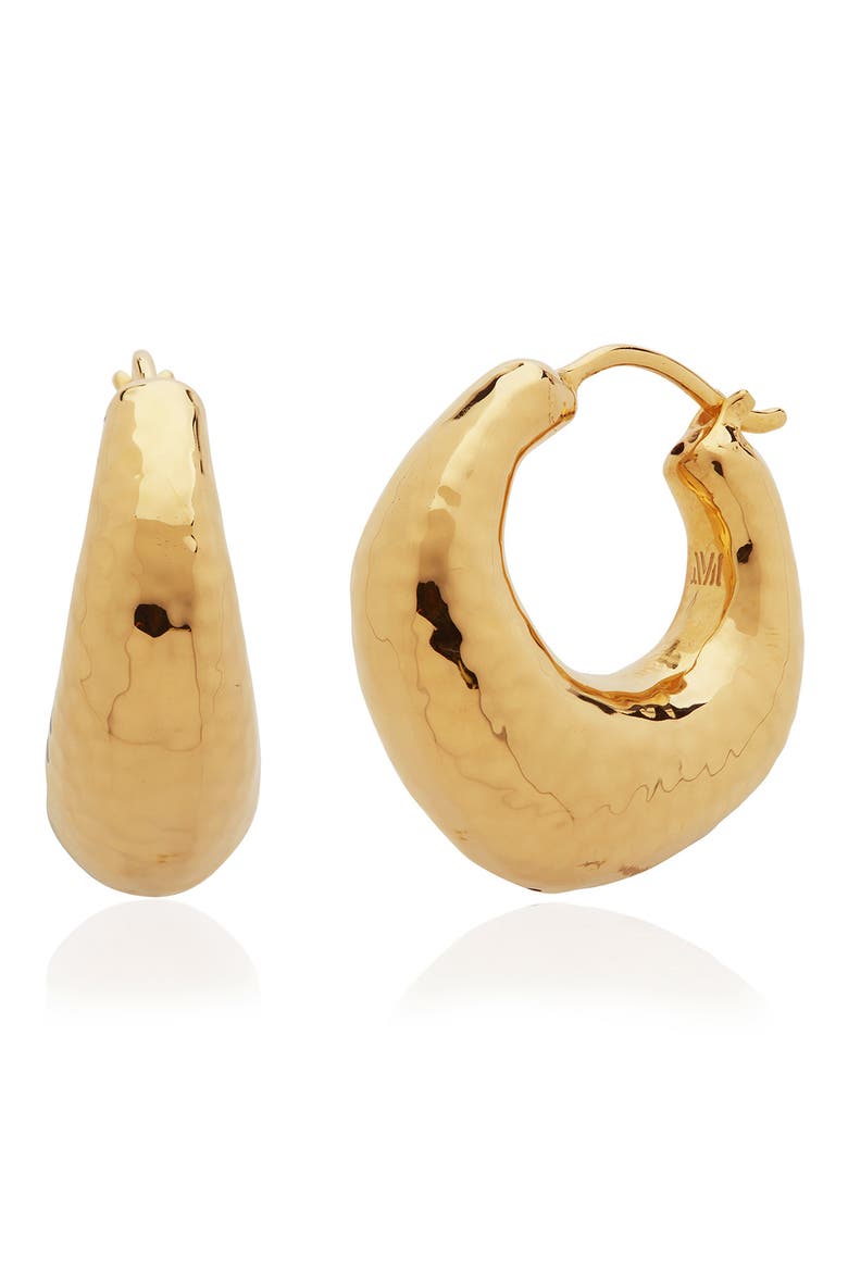 Deia Chunky Hoop Earrings, Main, color, GOLD